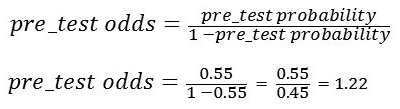 post-test probability - hand calculation step 1