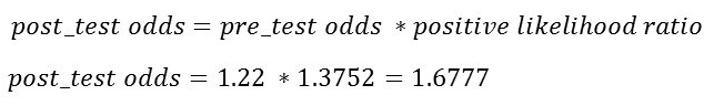 post-test probability - hand calculation step 2